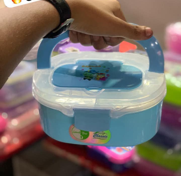 لانش بوكس كلبس 2دور بملعقه